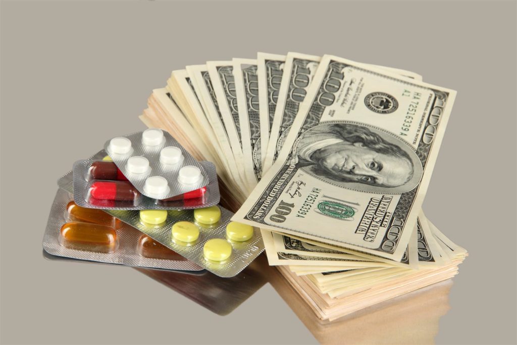 Pills and money